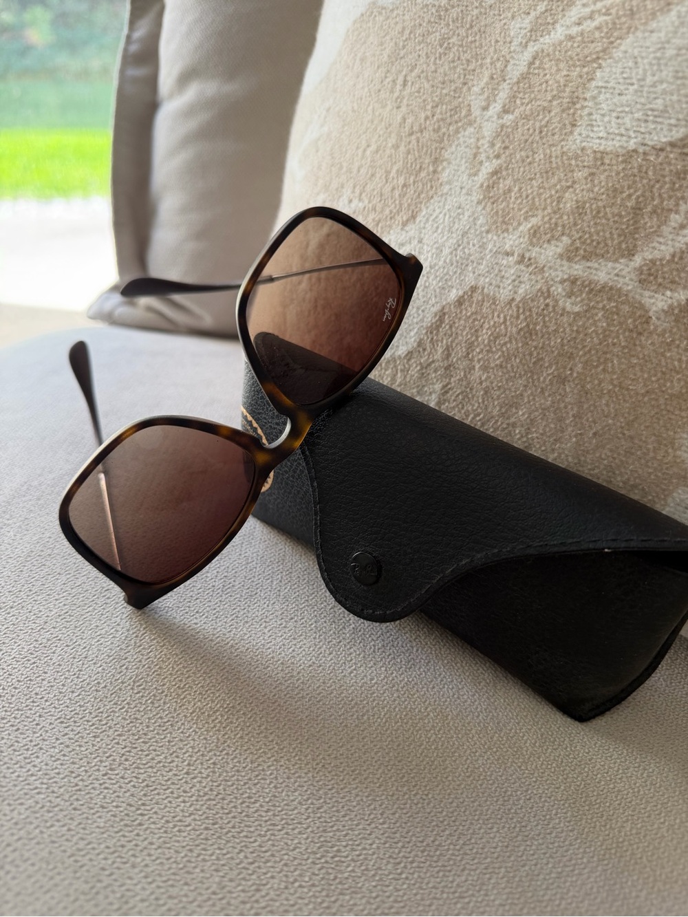 Ray-Ban Women's Tortoiseshell Frame Sunglasses with Brown Lenses